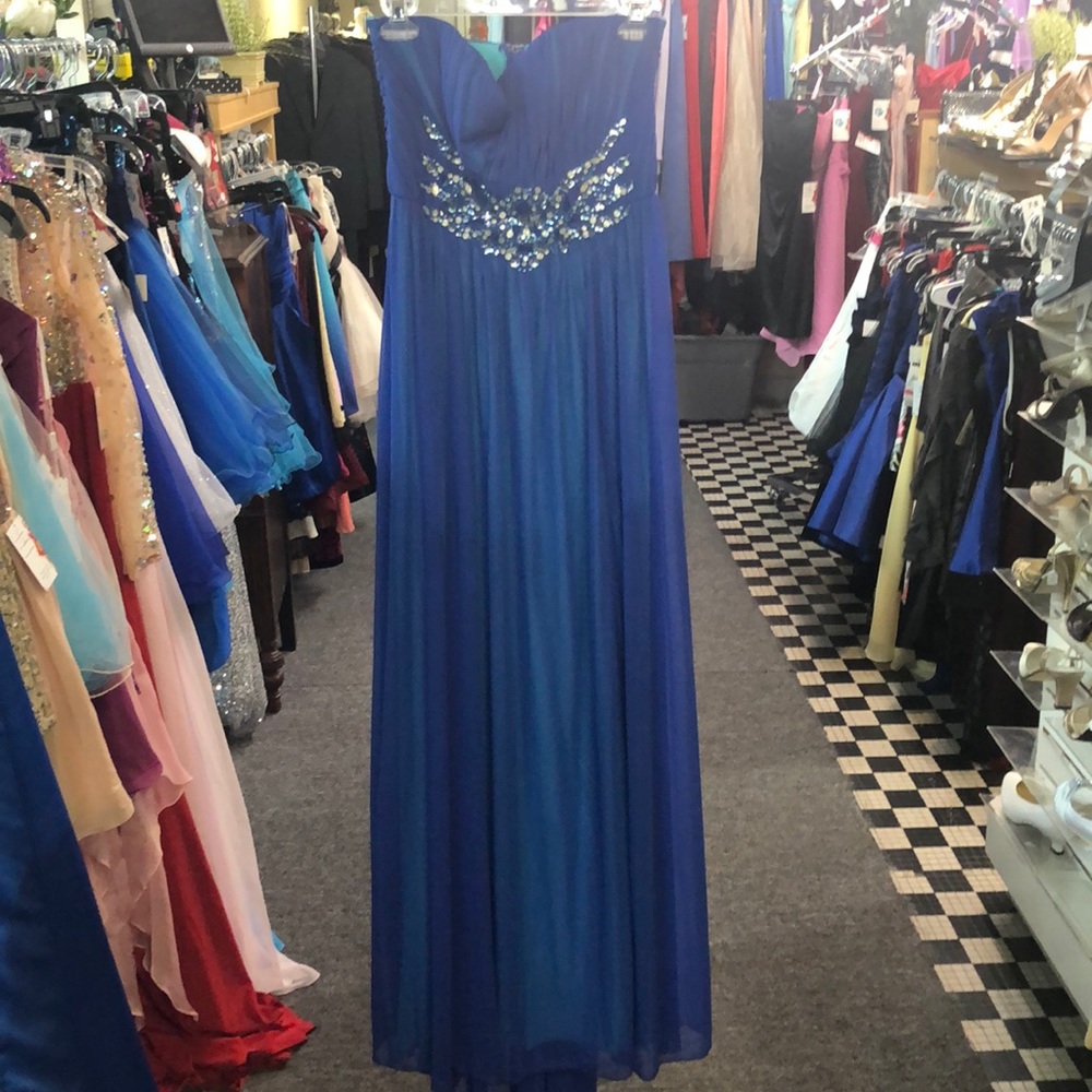 Deb Royal Blue & Teal size 9 formal dress